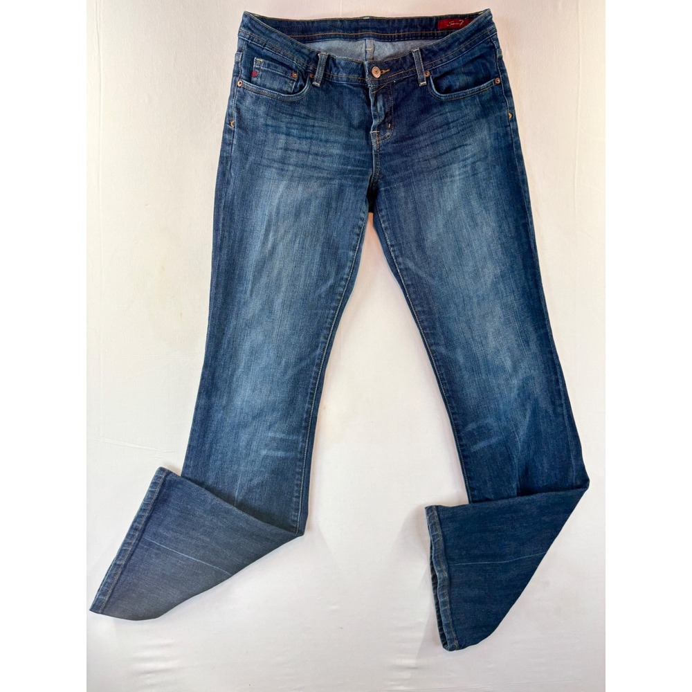 Seven7 Flare Jeans Mens 32 Medium Wash Blue Stretch Denim Pants 32x32